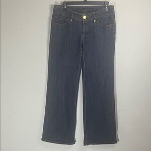 Michael Kors Dark Blue Wide Leg Flare Tall Trouser Jeans - Size 6